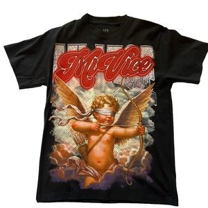 MI-VICE Black Graphic Tee - Short Sleeve mi-vice new streetwear new with out tag